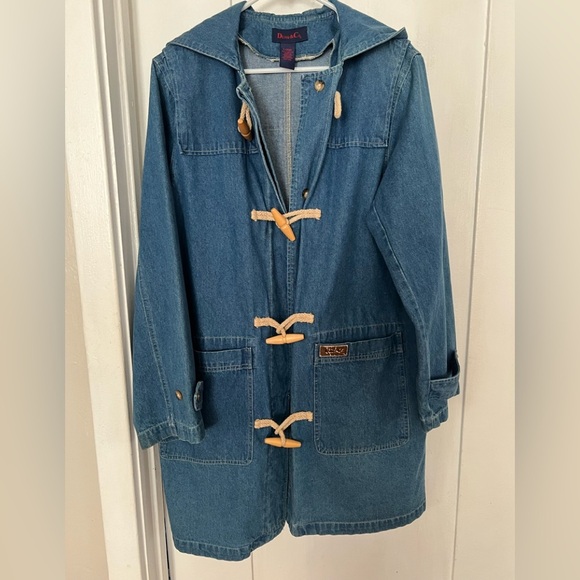 Denim&Co Jackets & Blazers - Vintage Denim&Co denim toggle coat. SIZE LARGE. Amazing condition.